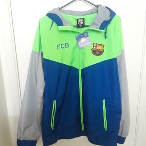 FC Barcelona Mens lightweight windbreaker jacket